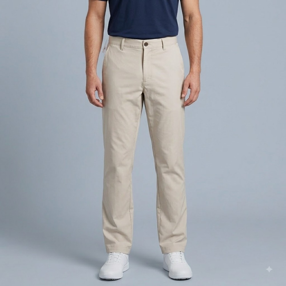 Adidas Climalite‎ Golf Pants Men 34x32 White Performance Flat Front